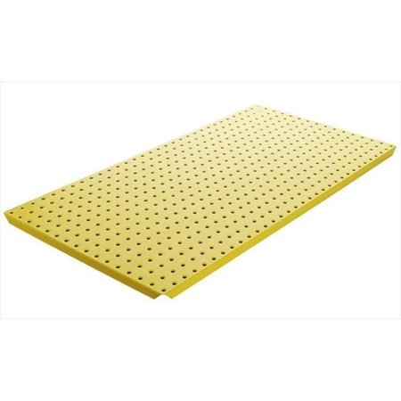 ALLIGATORBOARD Alligator Board ALGBRD16x32PTD-YEL Yellow Powder Coated Metal Pegboard Panels with Flange - Pack of 2 ALGBRD16x32PTD-YEL